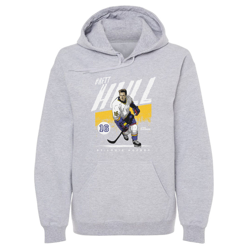 Hoodie featuring design named Brett Hull St. Louis Grunge WHT, product image 2 of 2