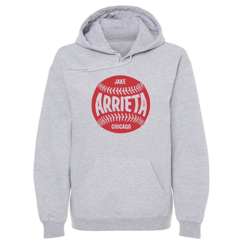 Gray Hoodie featuring design named Jake Arrieta Chicago C Baseball WHT