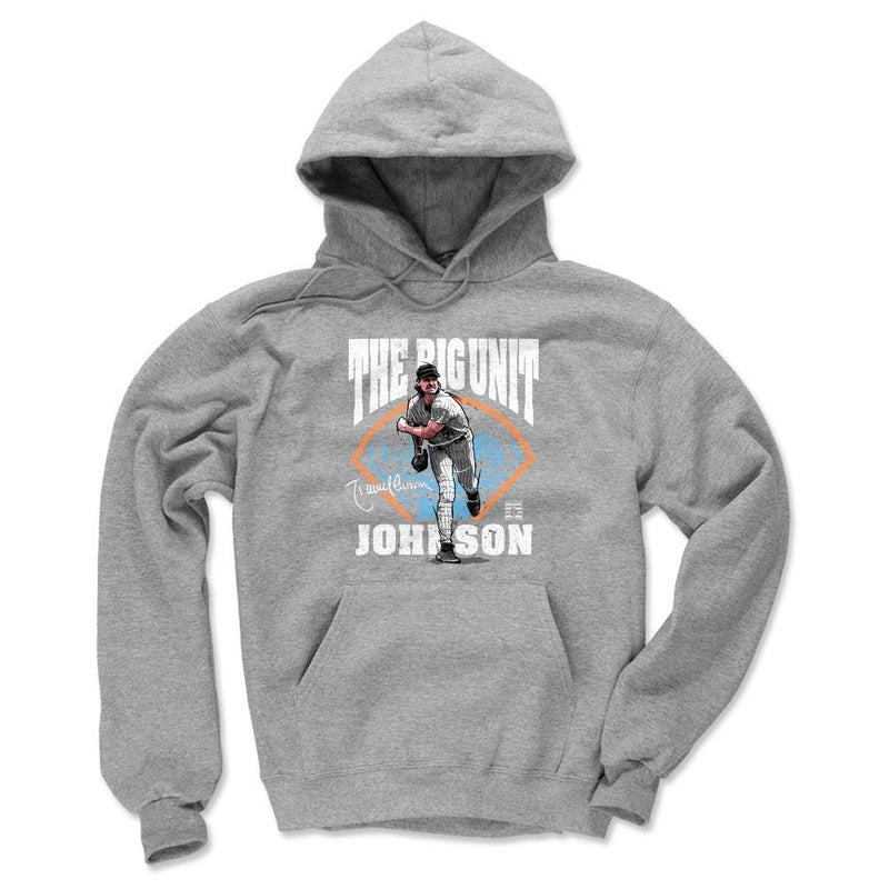 Gray Hoodie featuring design named Randy Johnson The Big Unit Field WHT