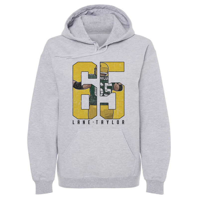 Gray Hoodie featuring design named Lane Taylor Green Bay Game