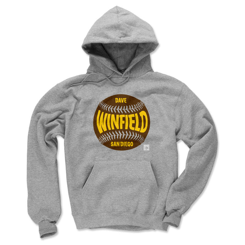Gray Hoodie featuring design named Dave Winfield San Diego Baseball WHT