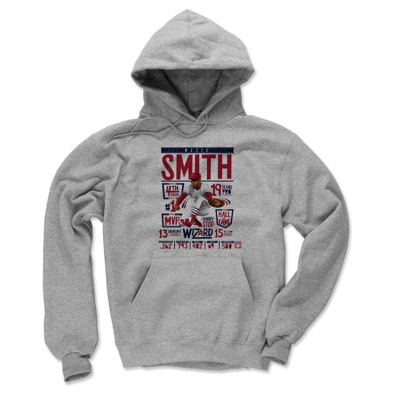 Hoodie featuring design named Ozzie Smith Stats R, product image 1 of 3