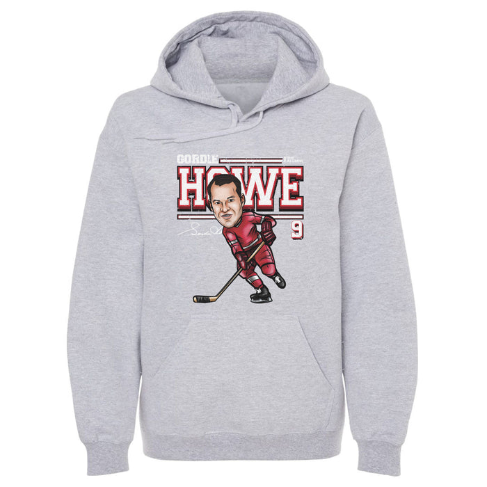 Gordie Howe Detroit Cartoon WHT