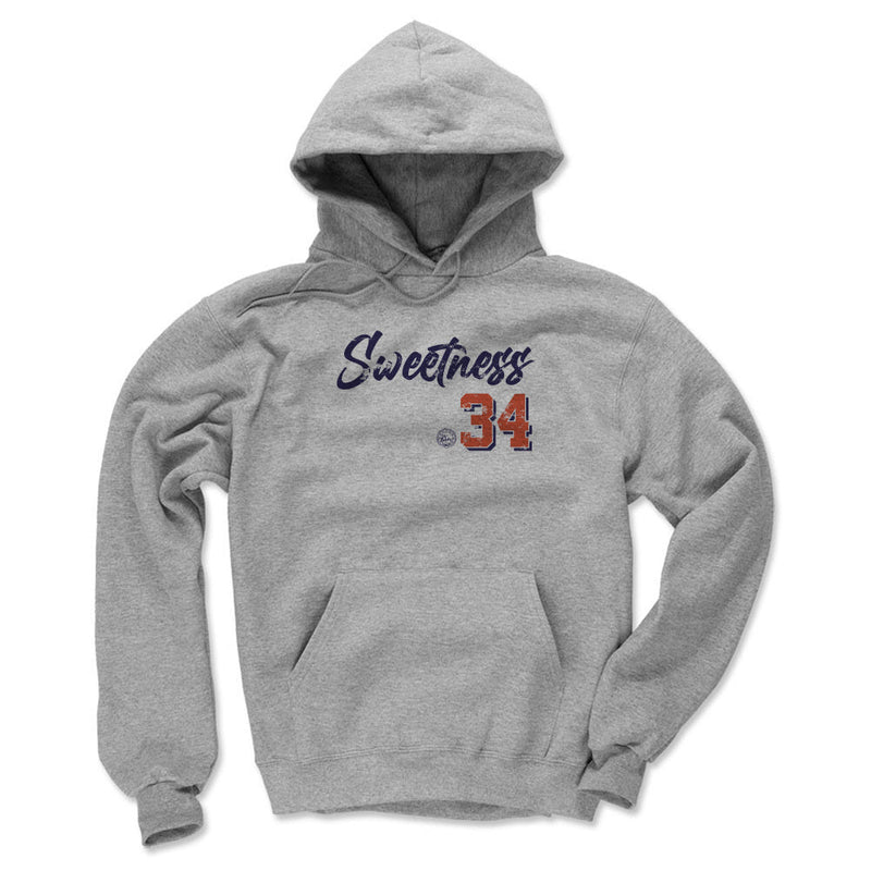 Gray Hoodie featuring design named Walter Payton Chicago Script Sweetness