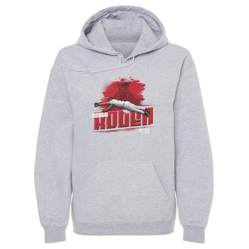 Gray Hoodie featuring design named Scott Rolen Philadelphia Diving Catch WHT