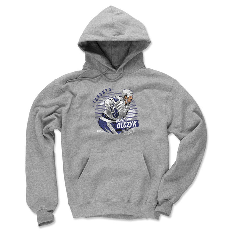 Gray Hoodie featuring design named Eddie Olczyk Toronto Dots WHT
