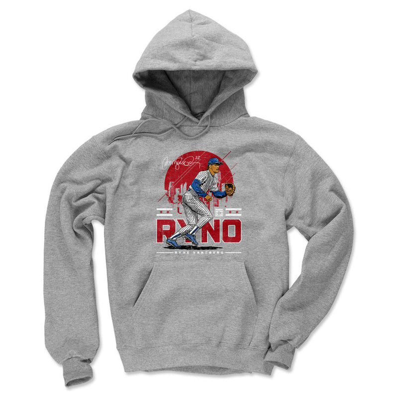 Hoodie featuring design named Ryne Sandberg Chicago Skyline WHT, product image 2 of 2