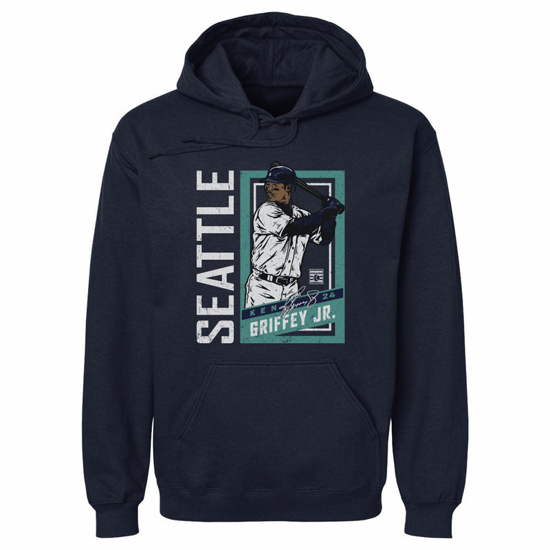 Hoodie featuring design named Ken Griffey Jr. Seattle Sports Card WHT, product image 2 of 2