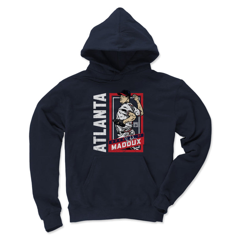 Hoodie featuring design named Greg Maddux Atlanta Sports Card WHT, product image 2 of 2