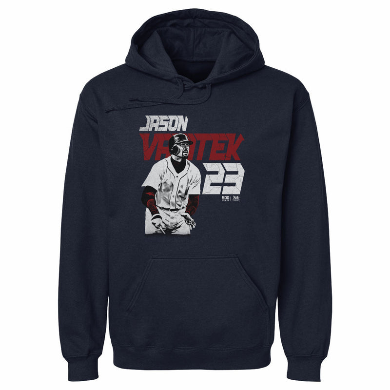 Navy Hoodie featuring design named Jason Varitek Boston Player Name WHT