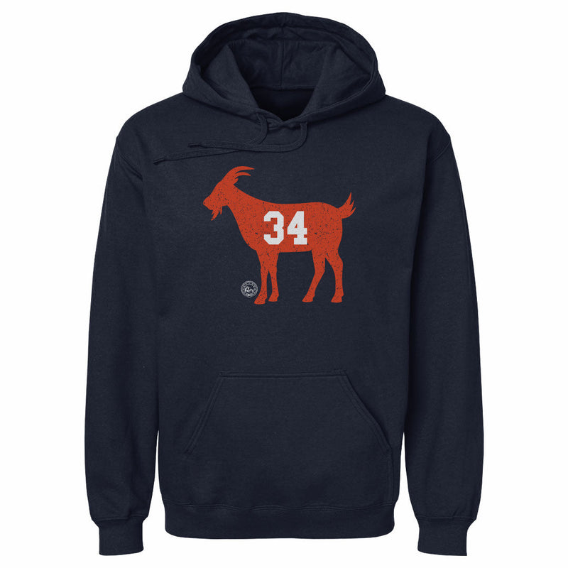 Navy Hoodie featuring design named Walter Payton 34 GOAT WHT