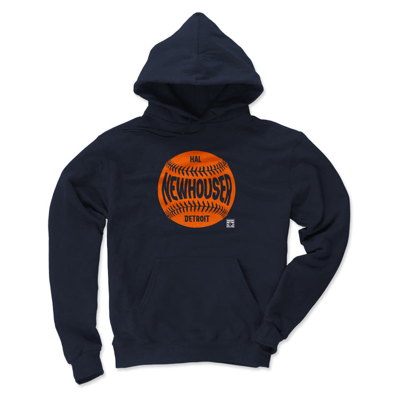 Navy Hoodie featuring design named Hal Newhouser Detroit Baseball WHT