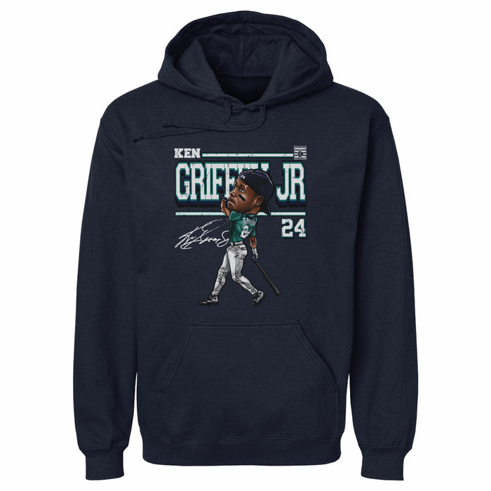 Ken Griffey Jr. Seattle Derby Cartoon WHT