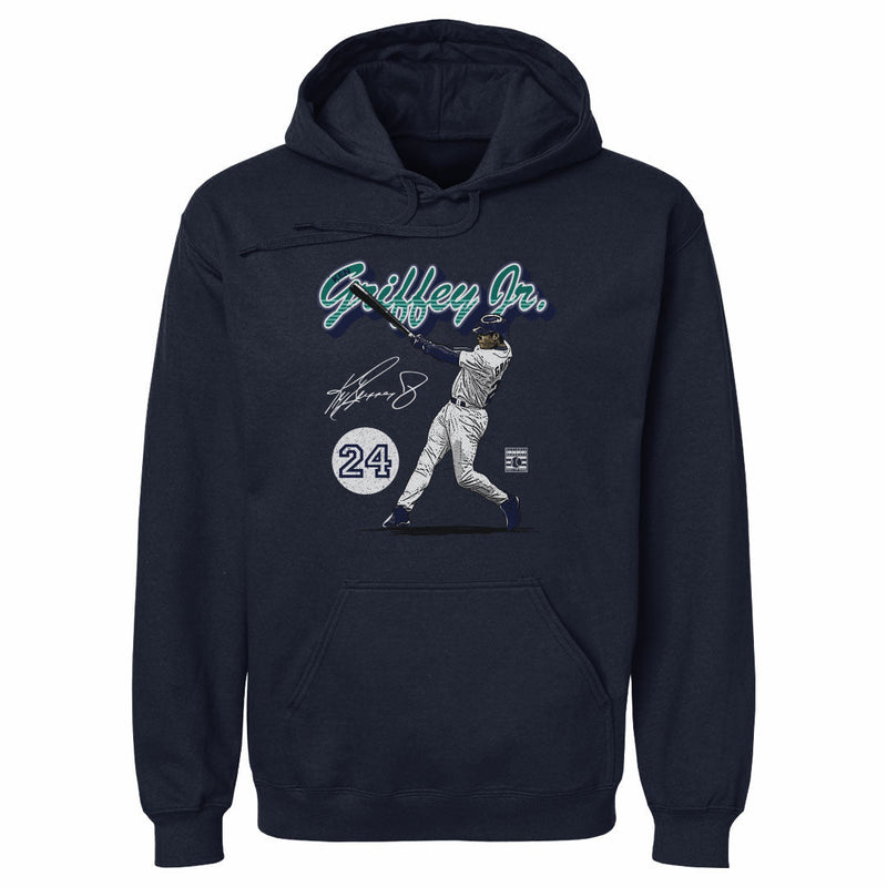 Hoodie featuring design named Ken Griffey Jr. Seattle Retro Script WHT, product image 1 of 2