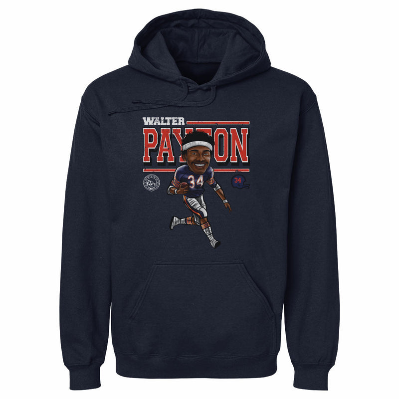 Hoodie featuring design named Walter Payton Cartoon WHT, product image 1 of 2