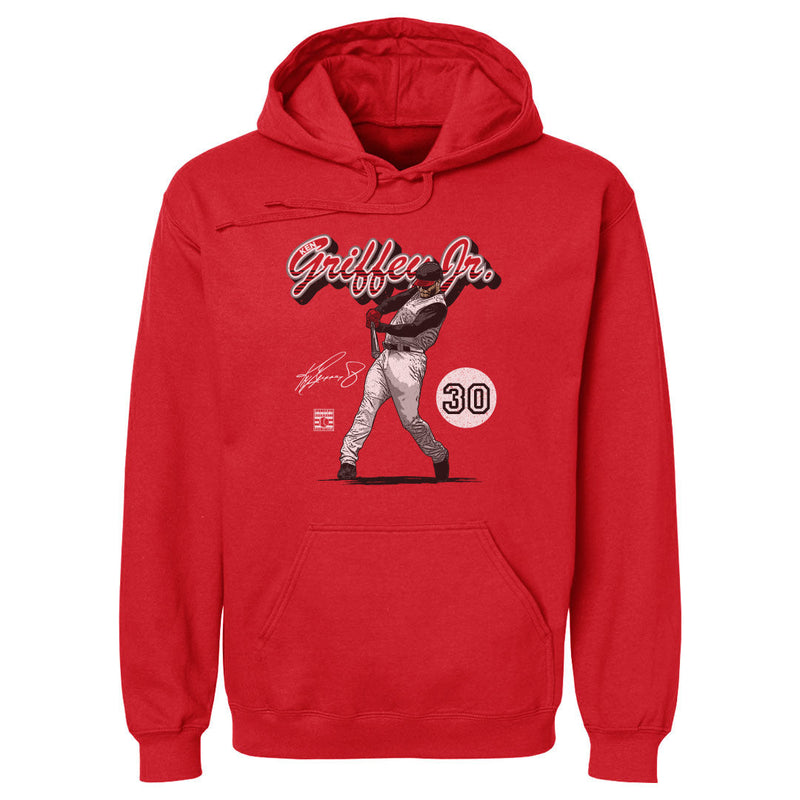 Hoodie featuring design named Ken Griffey Jr. Cincinnati Retro Script WHT, product image 1 of 2