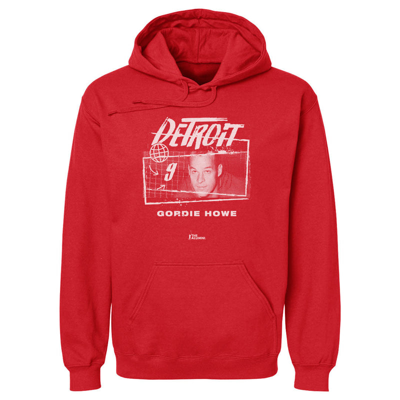Hoodie featuring design named Gordie Howe Detroit Tones WHT, product image 1 of 2