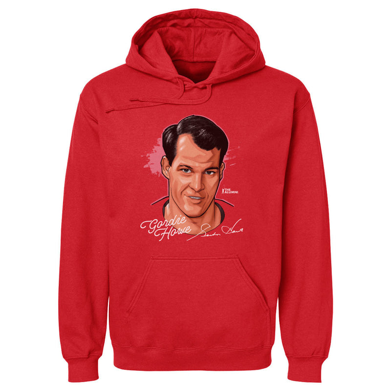 Hoodie featuring design named Gordie Howe Detroit Profile WHT, product image 2 of 2