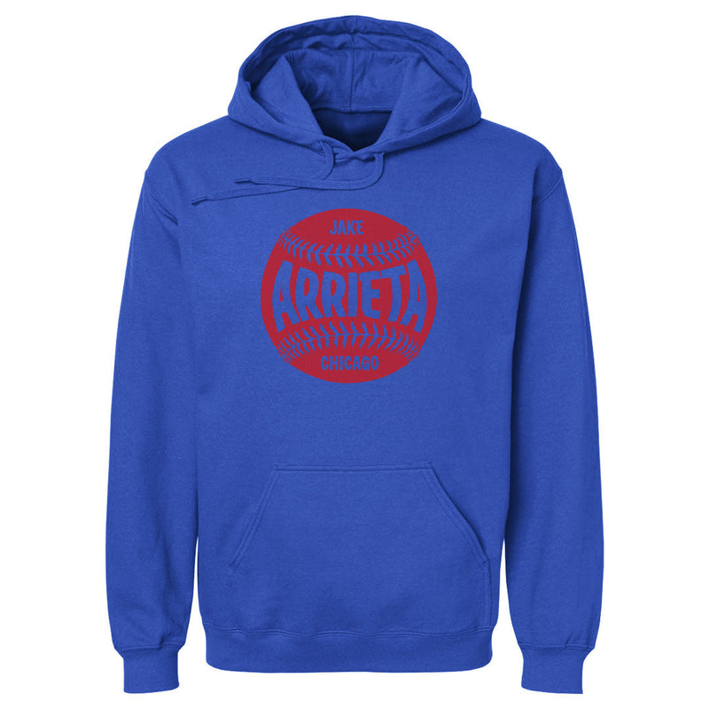Royal Blue Hoodie featuring design named Jake Arrieta Chicago C Baseball WHT