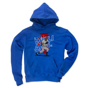 Royal blue hoodie featuring Billy Williams mid-swing over a red Illinois map with the text 'BILLY WILLIAMS' in white outline letters.