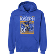 Royal blue hoodie featuring a Curtis Joseph illustration with the text 'CURTIS JOSEPH' above and the number 31 below in white.