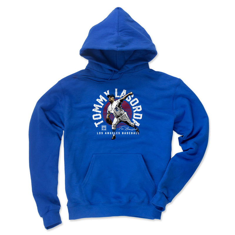 Hoodie featuring design named Tommy Lasorda Emblem WHT, product image 1 of 2