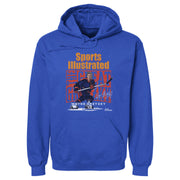 Royal blue version of the Wayne Gretzky Sports Illustrated hoodie, with the graphic printed in red and orange
