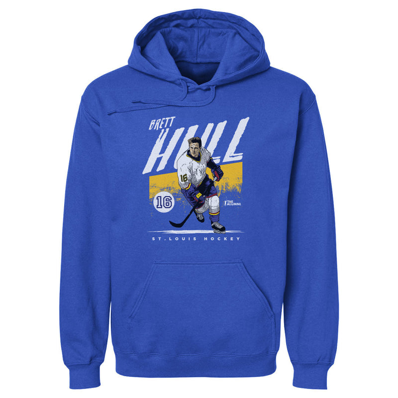 Hoodie featuring design named Brett Hull St. Louis Grunge WHT, product image 1 of 2