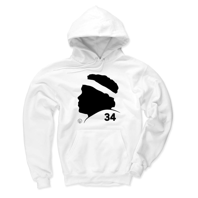 White Hoodie featuring design named Walter Payton Silhouette