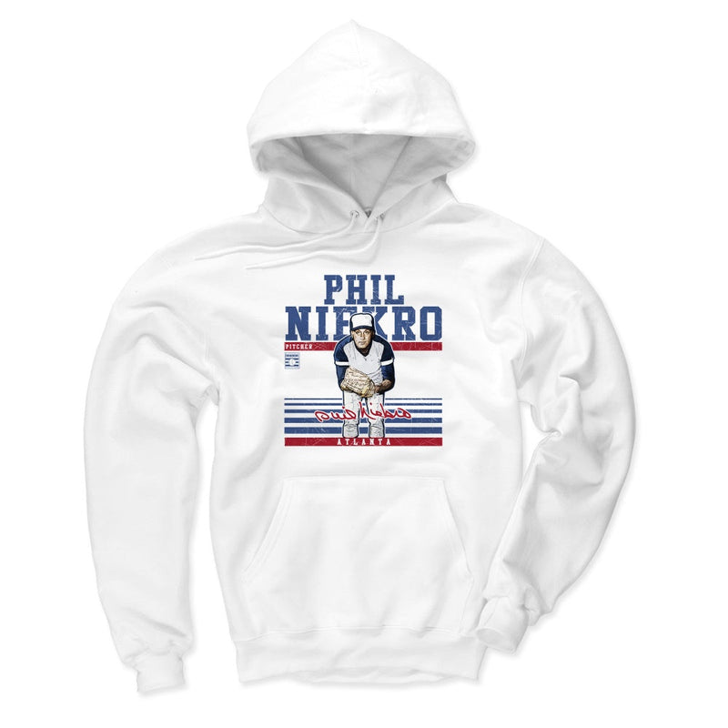 White Hoodie featuring design named Phil Niekro Sport B