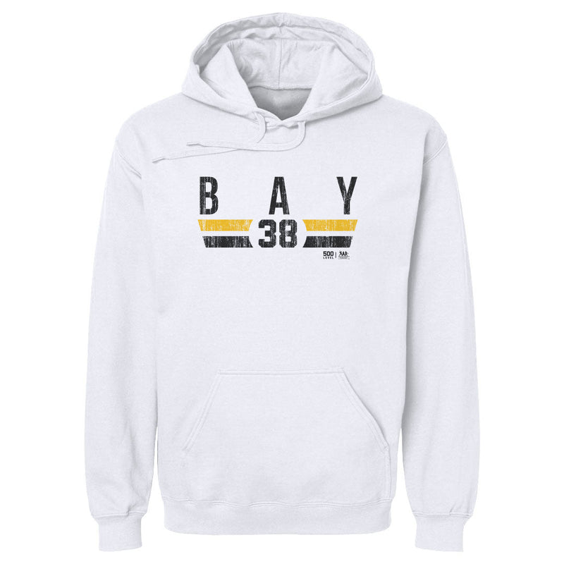 White Hoodie featuring design named Jason Bay Pittsburgh Font