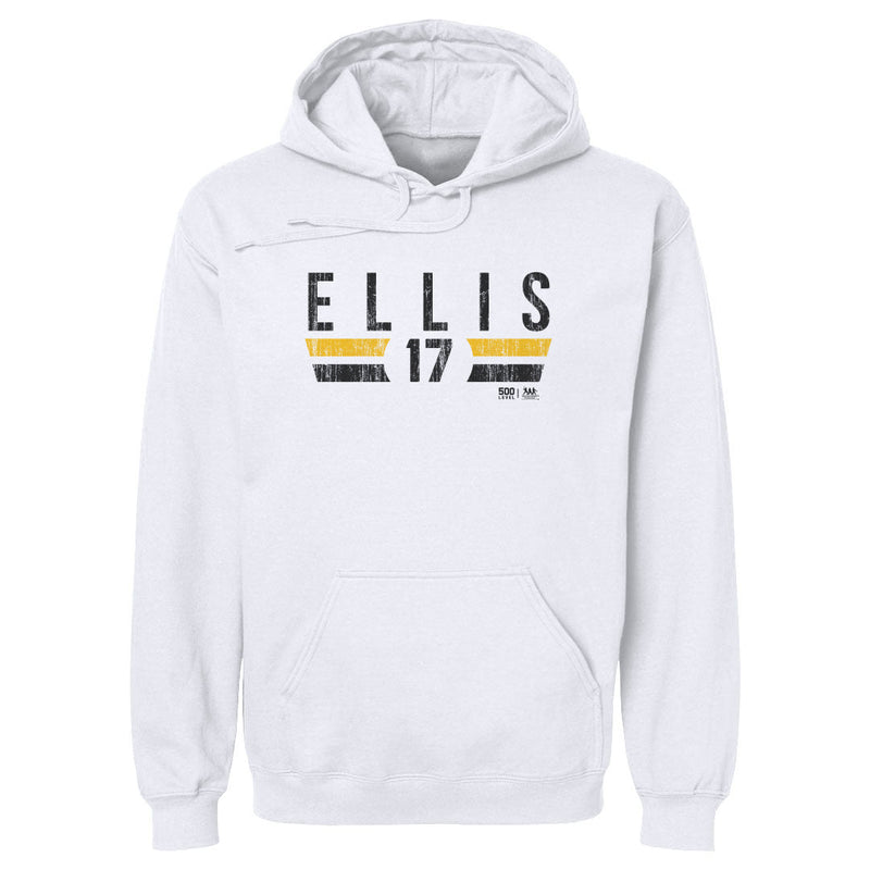 White Hoodie featuring design named Dock Ellis Pittsburgh Font