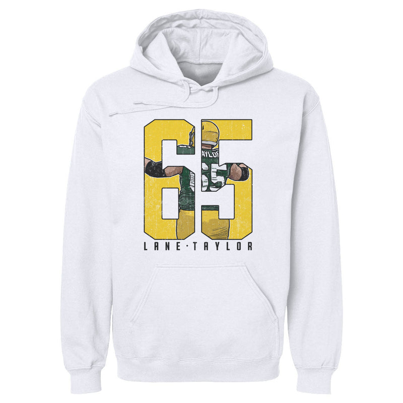 White Hoodie featuring design named Lane Taylor Green Bay Game