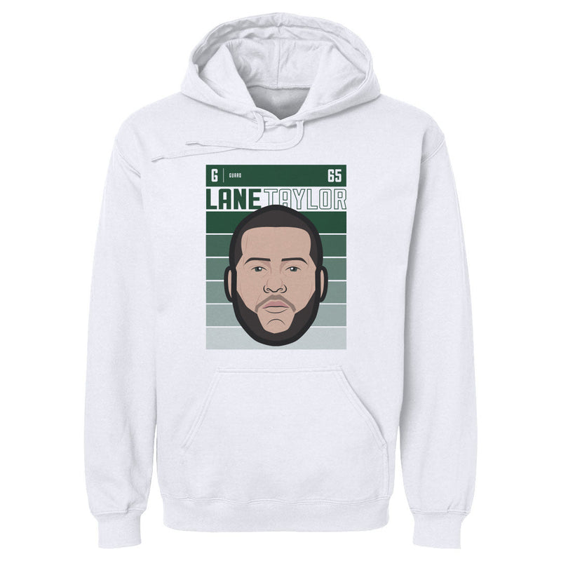 White Hoodie featuring design named Lane Taylor Green Bay Fade