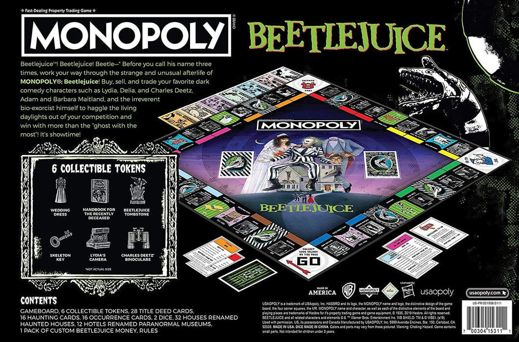 Beetlejuice - Monopoly Board Game | For 2-6 Players