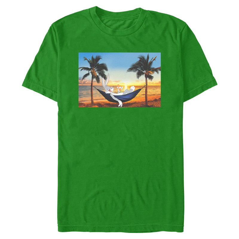 Irish Green T-Shirt featuring design named Looney Tunes - Hare and His Hammock