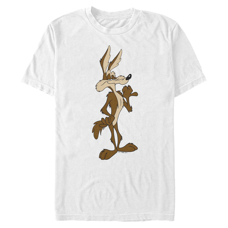 White T-Shirt featuring design named Looney Tunes - Wile E. Coyote Stance