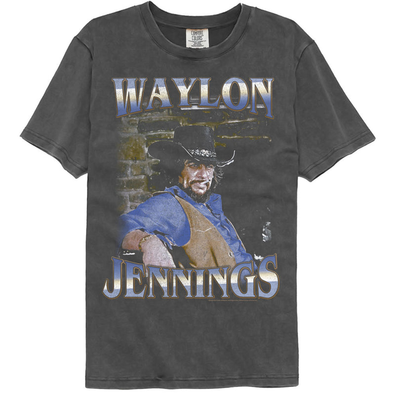 T-Shirt featuring design named Waylon Jennings - Faded Bricks (Comfort Colors)