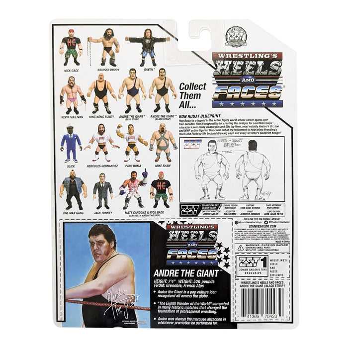 Wrestling's Heels and Faces Retro Action Figure | Andre The Giant (Black Strap)