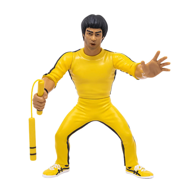 Bruce Lee Heels and Faces Retro Action Figure | Yellow Tracksuit product image 1 of 7