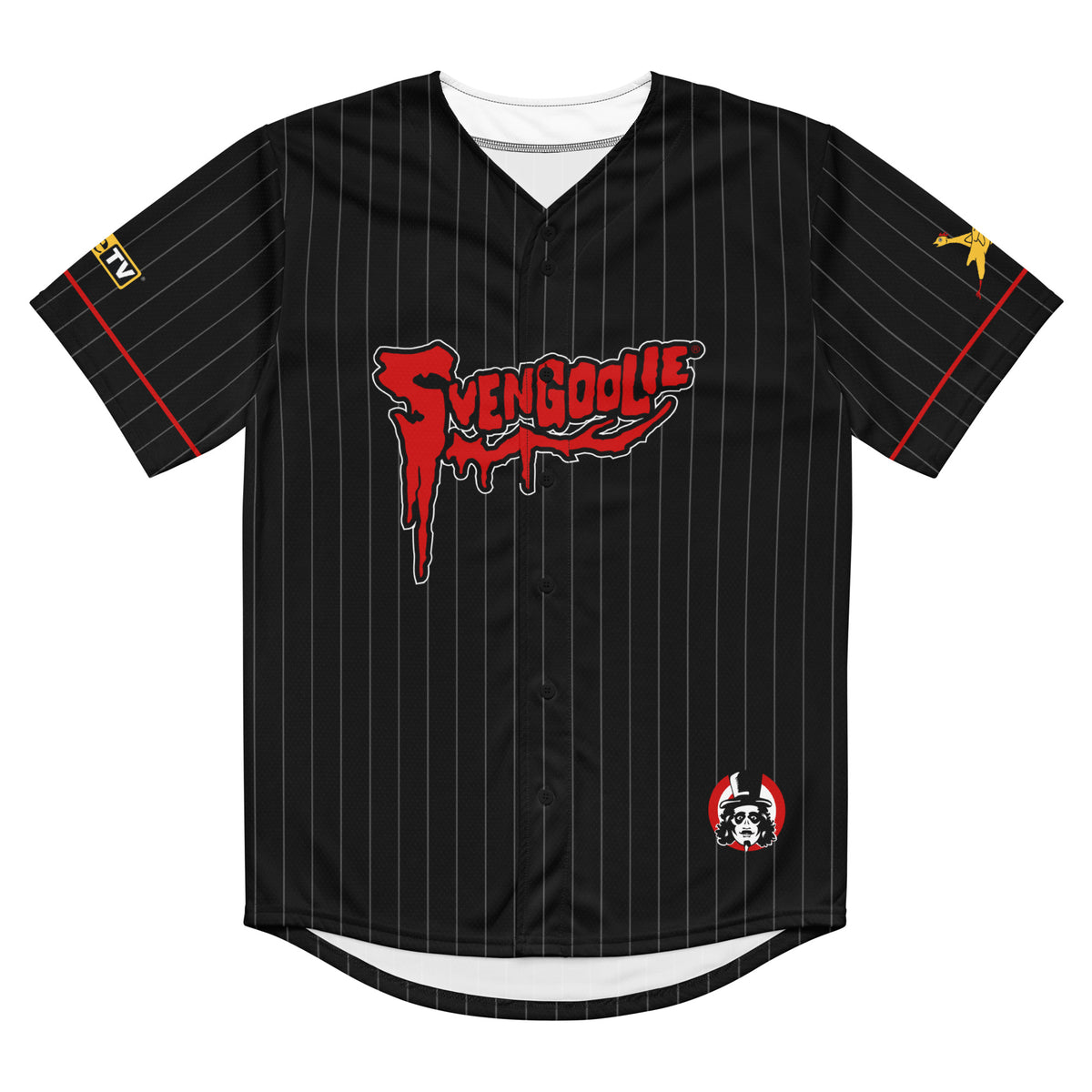 Svengoolie® Pinstripe Baseball Jersey — MeTV Mall