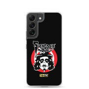 Black Samsung case featuring the Svengoolie face logo with the text 'Svengoolie' in black above a red circle, with a small MeTV logo at the bottom.