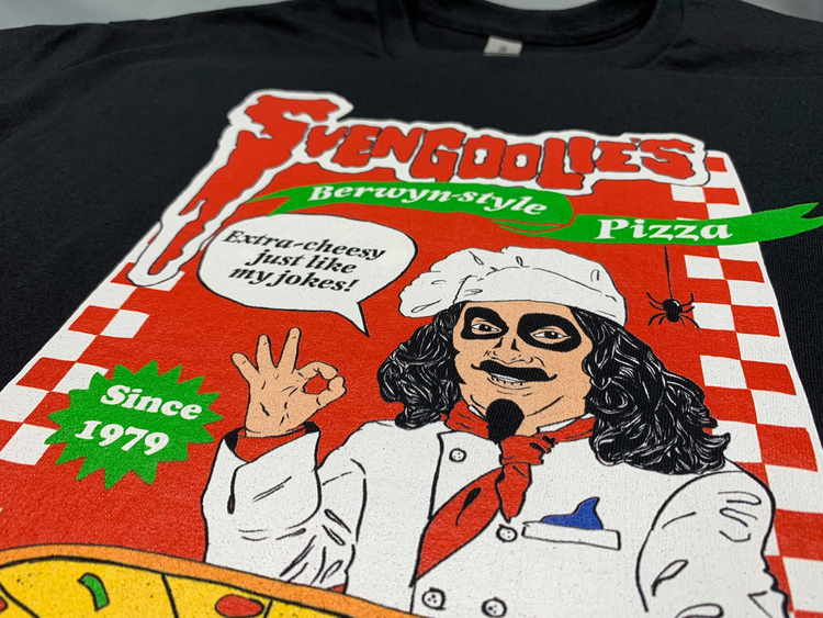 "Svengoolie's Berwyn-style Pizza" - Svengoolie® T-Shirt