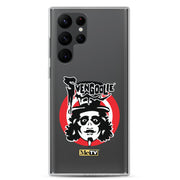Gray Samsung case featuring the Svengoolie face logo with the text 'Svengoolie' in black above a red circle, with a small MeTV logo at the bottom.