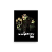 Smaller view of the Nostalgiaferatoo poster showing the vampire with a candelabra and white 'Nostalgiaferatoo' title text below.
