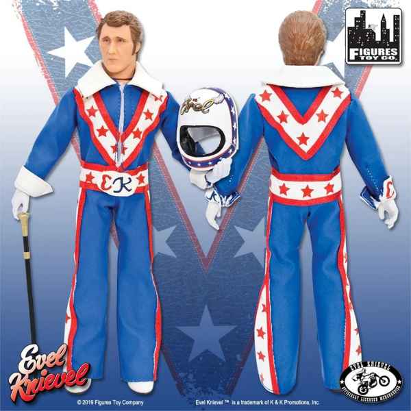 Evel Knievel 8 Inch Action Figures Series 1 Re-Issue: Blue Jumpsuit