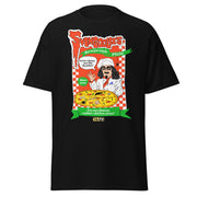 Black t-shirt featuring Svengoolie as a pizza chef with the text 'Svengoolie's' in red and a green banner reading "Berwyn Style Pizza"