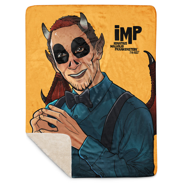 IMP (Ignatius Malvolio Prankenstein™) Portrait Throw Blanket