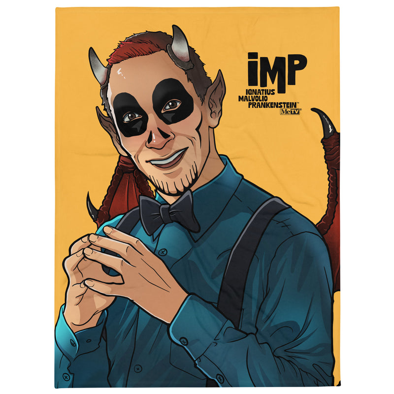 IMP (Ignatius Malvolio Prankenstein®) Portrait Throw Blanket