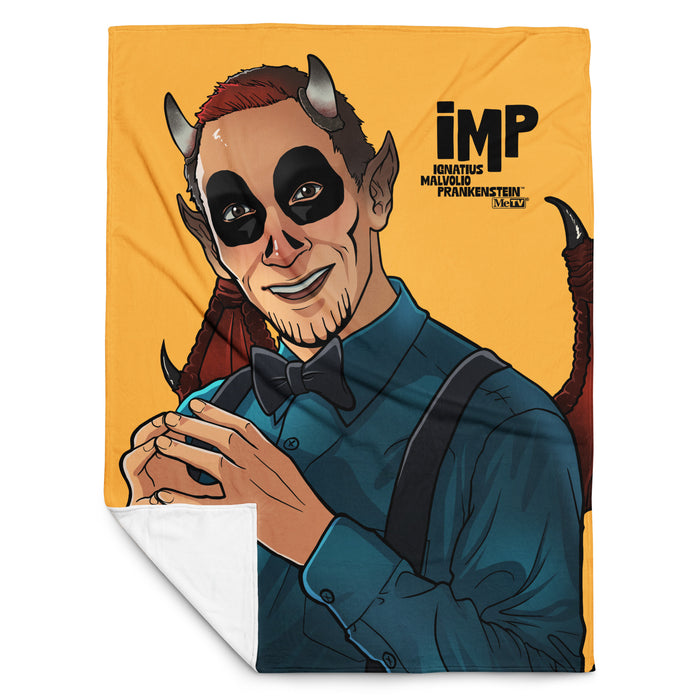 IMP (Ignatius Malvolio Prankenstein™) Portrait Throw Blanket